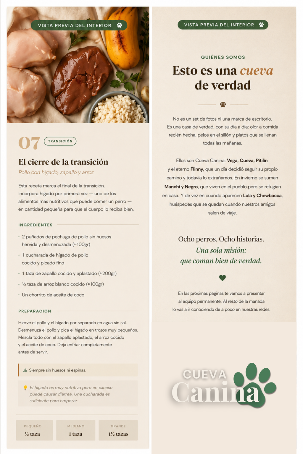 25 recetas que tu perro lleva esperando 🐾 | Ebook Cueva Canina